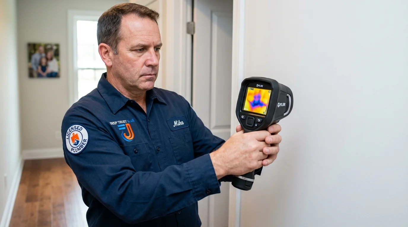 Thermal imaging leak detection by Johns Plumbing LLC in Tower City